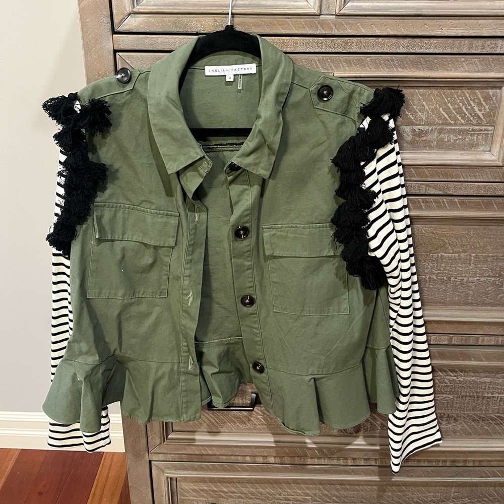 Cute peplum utility jacket